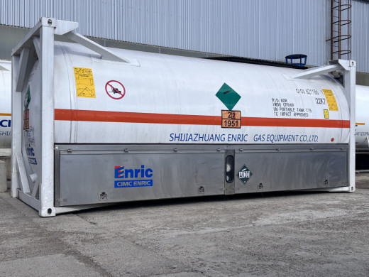 Танк контейнер с боковым расположением шкафа управления 20 футов "CIMC" для LOX LN2 LAR