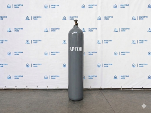 Аргоновый баллон газовый переаттестованный 40 л. 150 атм. с вентилем