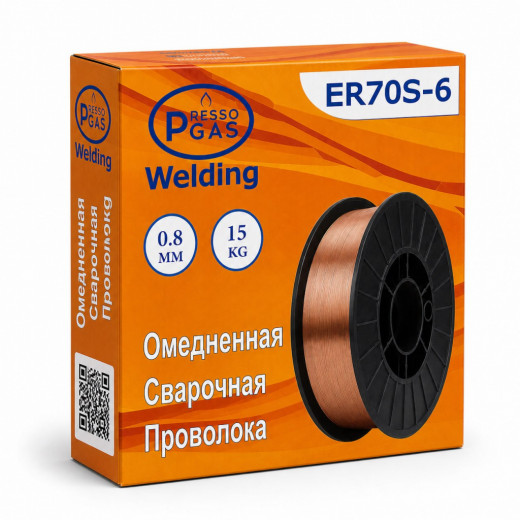 PressoGas (PG) сварочная проволока ER70S-6 (О) 0,8mm (15kg)